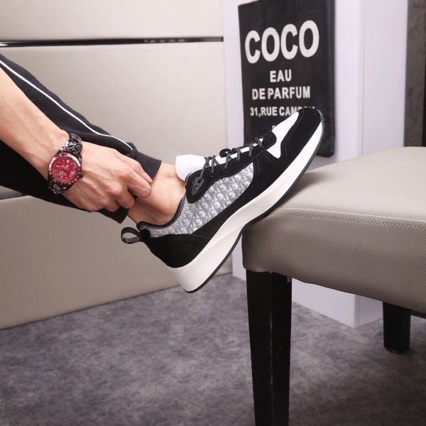 Dior B25 Oblique Runner Sneaker Black Suede