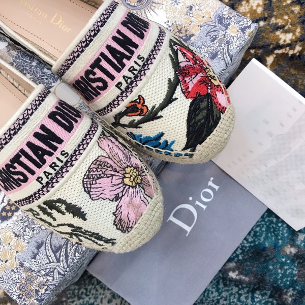 DIOR Granville Espadrilles Women's White Floral
