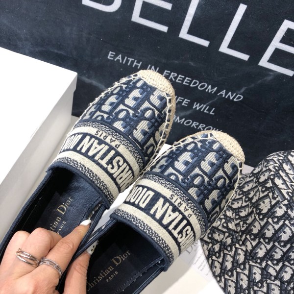 DIOR Granville Espadrilles Women's Gray Blue