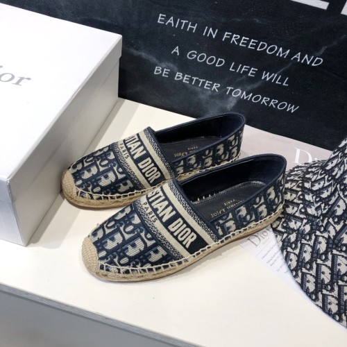 DIOR Granville Espadrilles Women's Gray Blue