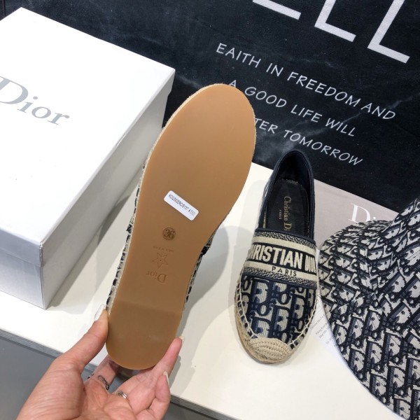DIOR Granville Espadrilles Women's Gray Blue