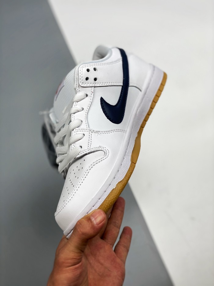Nike Dunk SB Low Orange Label White Navy