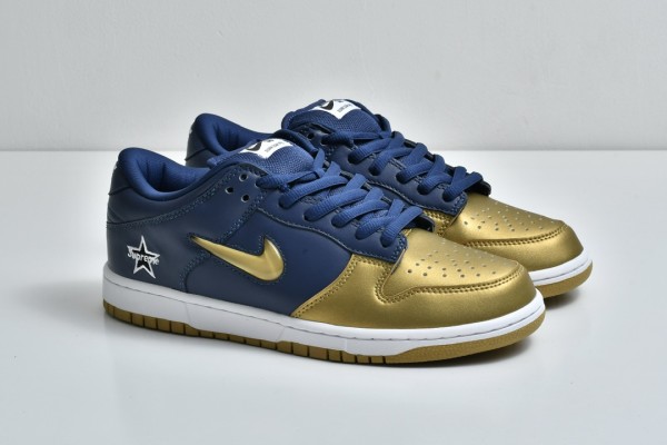 Nike Dunk SB Low Supreme Jewel Swoosh Gold