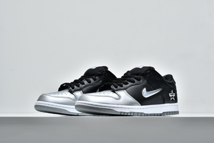 Nike Dunk SB Low Supreme Jewel Swoosh Silver