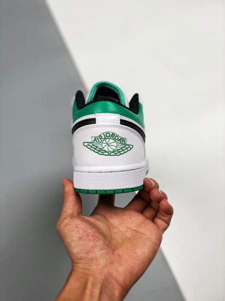 Jordan 1 Low White Lucky Green Black