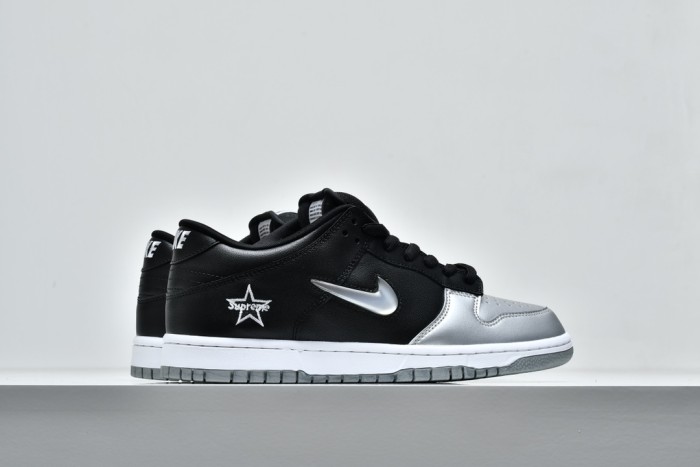 Nike Dunk SB Low Supreme Jewel Swoosh Silver