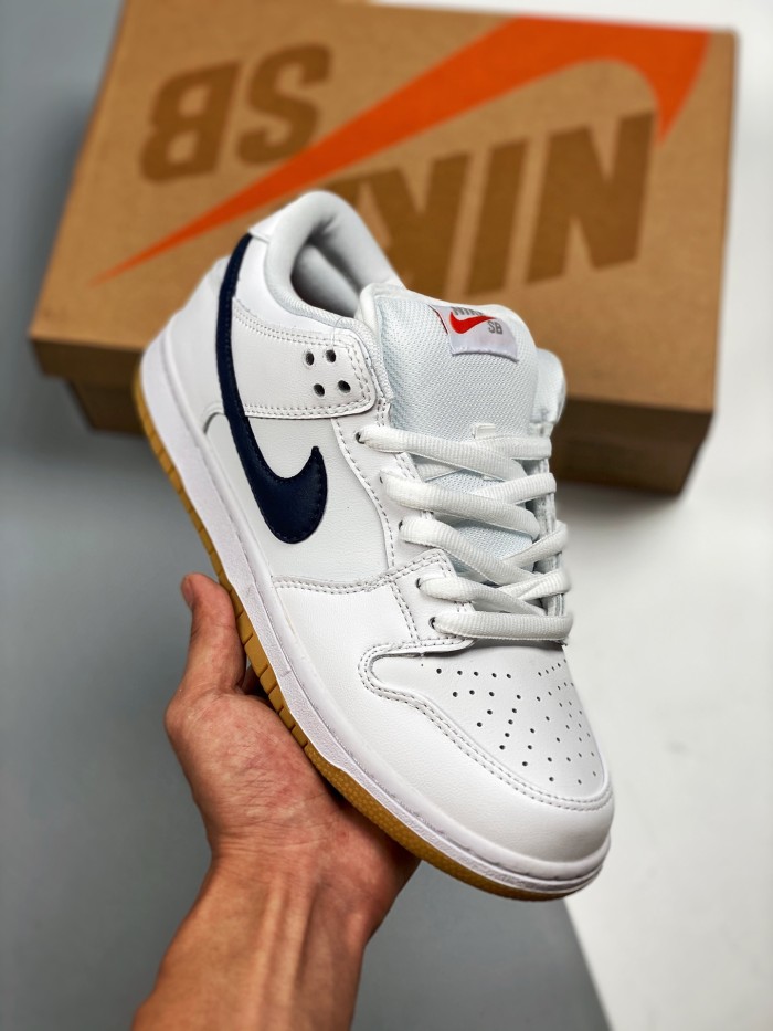 Nike Dunk SB Low Orange Label White Navy