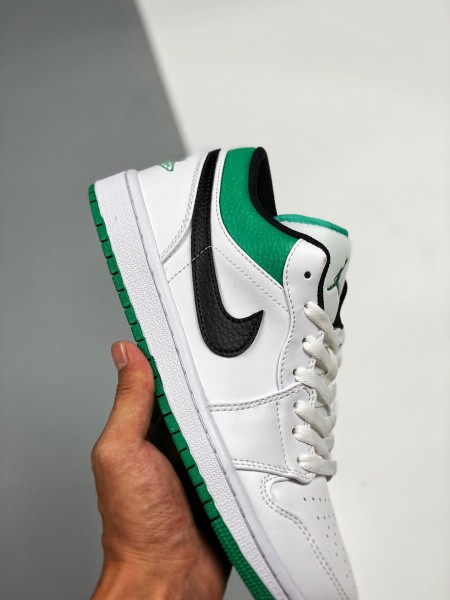 Jordan 1 Low White Lucky Green Black