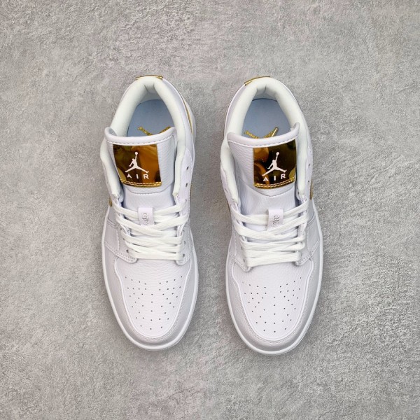 Jordan 1 Low White Metallic Gold (W)