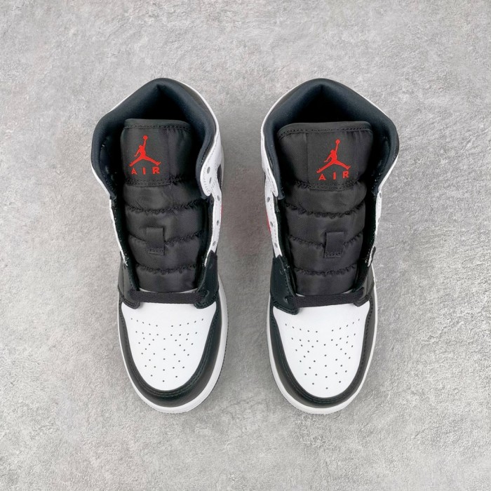 Jordan 1 Mid White Black Chile Red (GS)