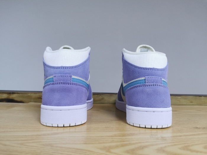 Jordan 1 Mid Purple Aqua