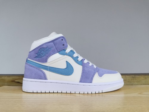 Jordan 1 Mid Purple Aqua