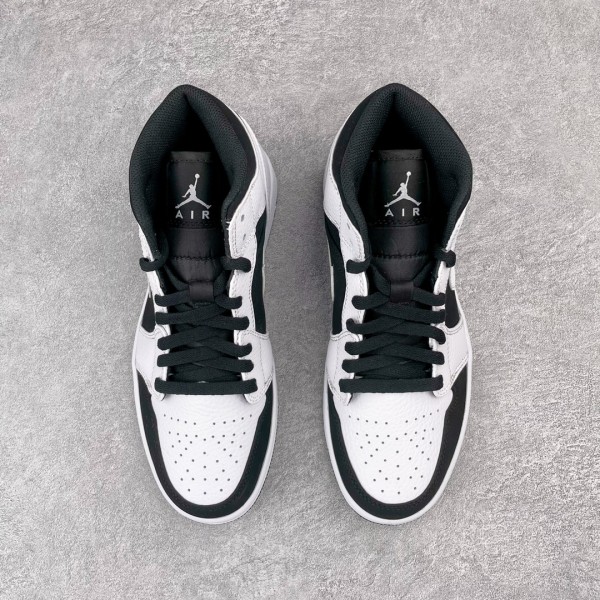 Jordan 1 Mid White Black