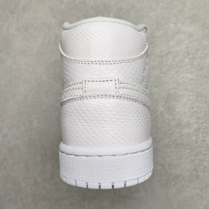 Jordan 1 Mid Triple White
