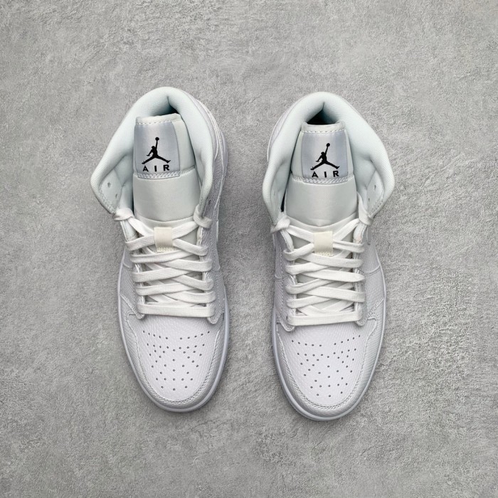 Jordan 1 Mid Triple White