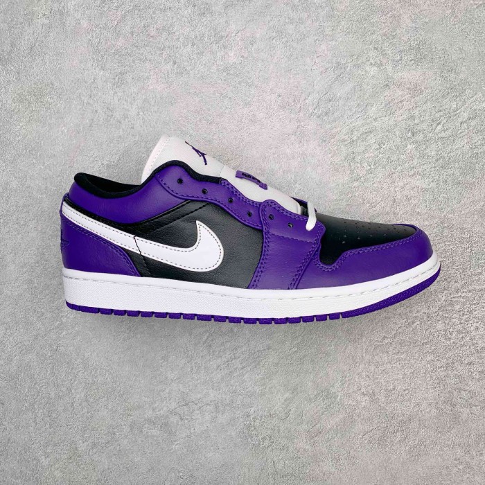 Jordan 1 Low Court Purple Black