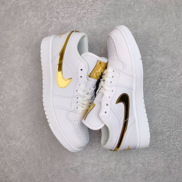 Jordan 1 Low White Metallic Gold (W)