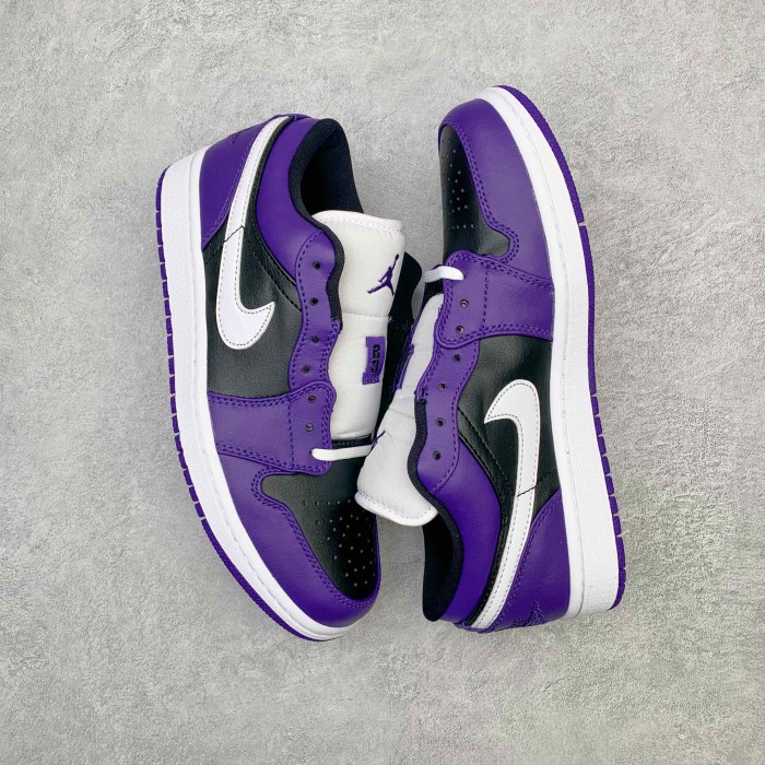 Jordan 1 Low Court Purple Black
