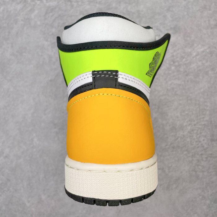 Jordan 1 Retro High White Black Volt University Gold