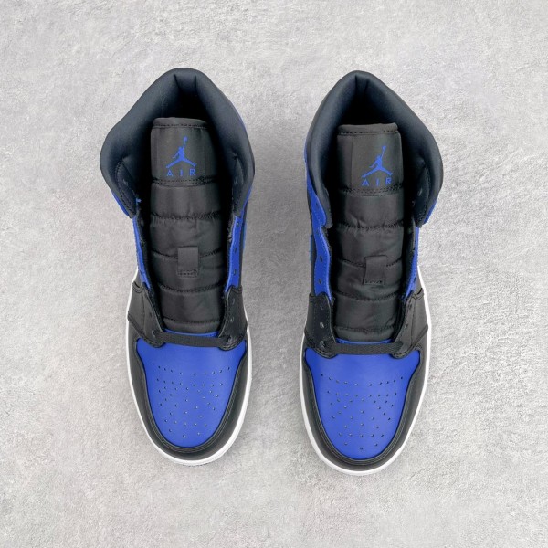 Jordan 1 Mid Hyper Royal Tumbled Leather
