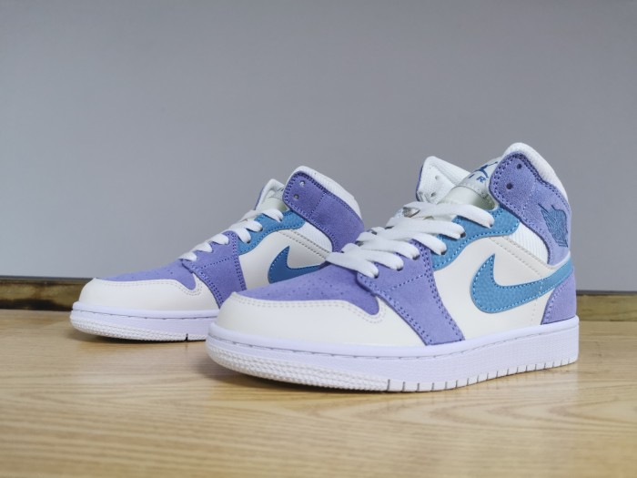 Jordan 1 Mid Purple Aqua