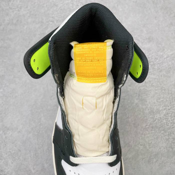Jordan 1 Retro High White Black Volt University Gold