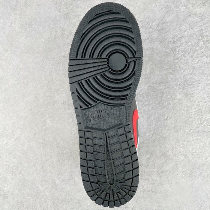 Jordan 1 Mid White Black Chile Red (GS)