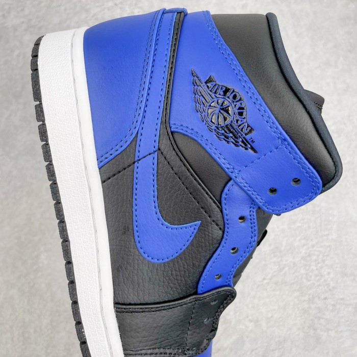 Jordan 1 Mid Hyper Royal Tumbled Leather