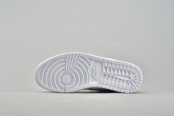 Jordan 1 Low Triple White Tumbled Leather