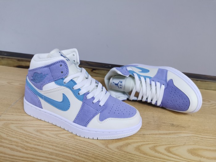 Jordan 1 Mid Purple Aqua