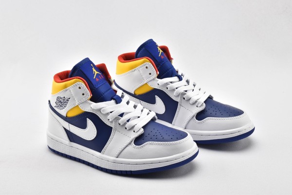 Jordan 1 Mid Royal Blue Laser Yellow