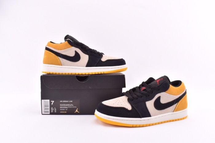 Jordan 1 Low Sail University Gold Black