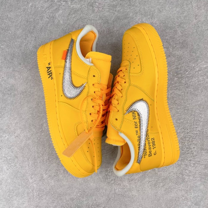 Nike Air Force 1 Low OFF-WHITE University Gold Metallic Silver