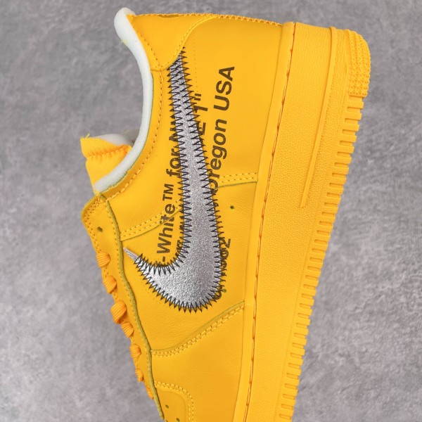 Nike Air Force 1 Low OFF-WHITE University Gold Metallic Silver