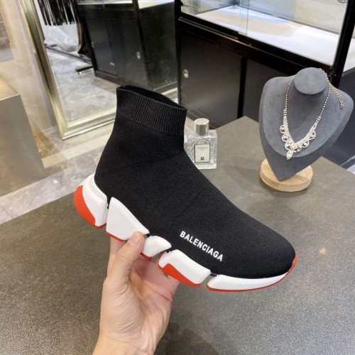 Balenciaga Speed 2.0 Bicolor Transparent Red Sole (W)