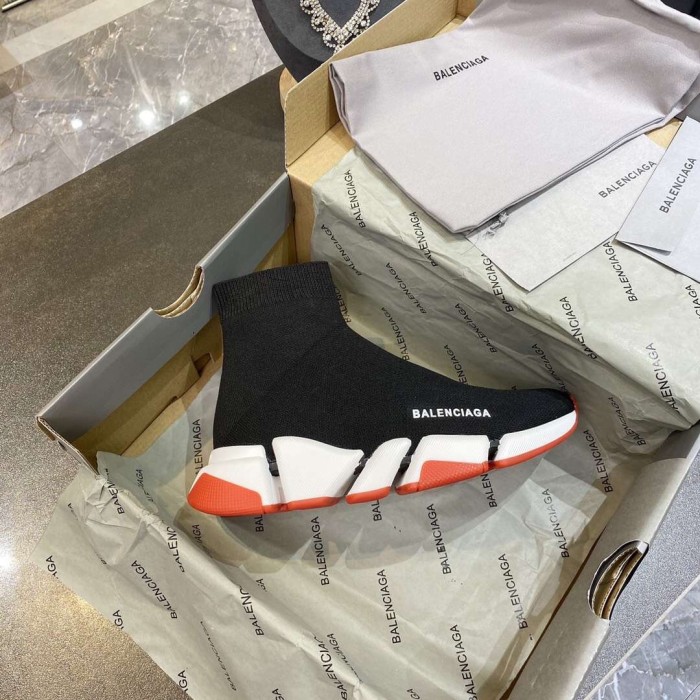 Balenciaga Speed 2.0 Bicolor Transparent Red Sole (W)