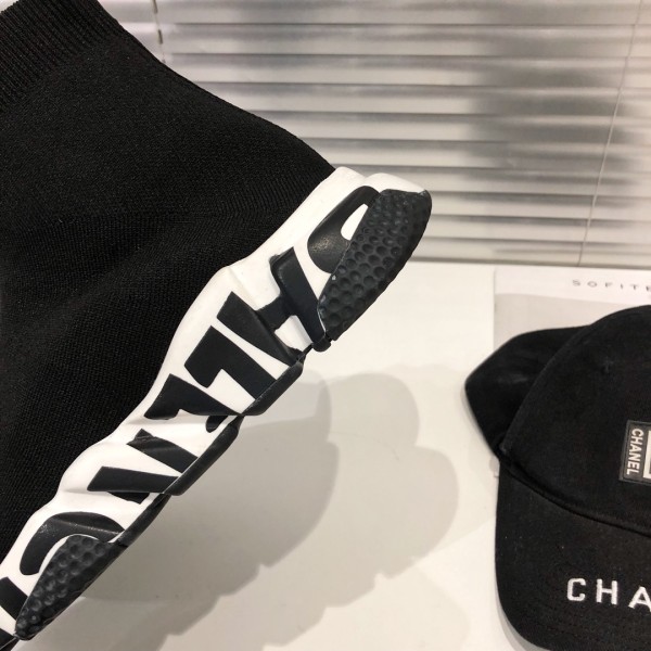 Balenciaga Speed Graffiti Trainers Black White