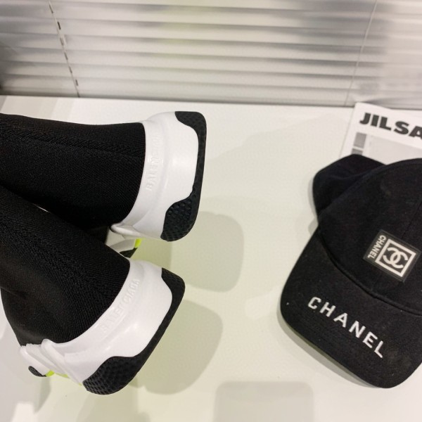 Balenciaga Speed Trainer Black White Neon 2019