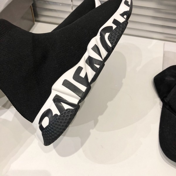 Balenciaga Speed Graffiti Trainers Black White