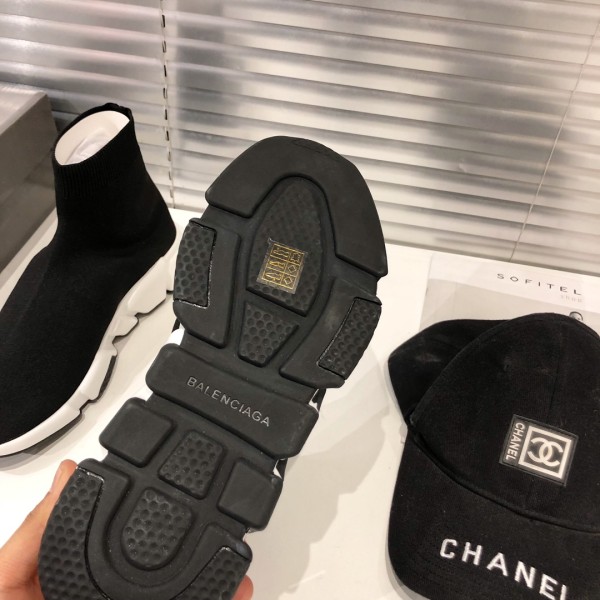 Balenciaga Speed Graffiti Trainers Black White