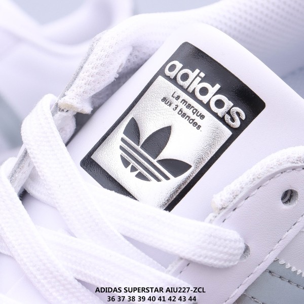 adidas Superstar White Silver Metallic