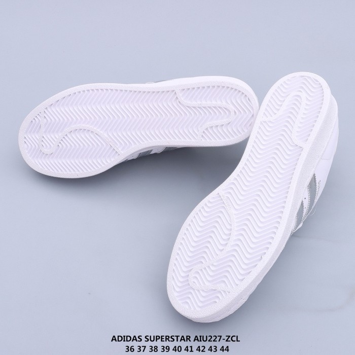 adidas Superstar White Silver Metallic