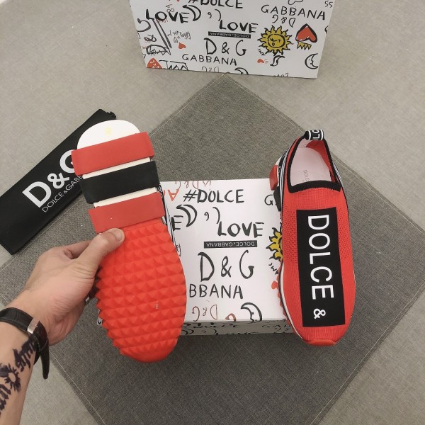 Dolce & Gabbana Sorrento Slip On Red Black