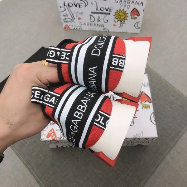 Dolce & Gabbana Sorrento Slip On Red Black