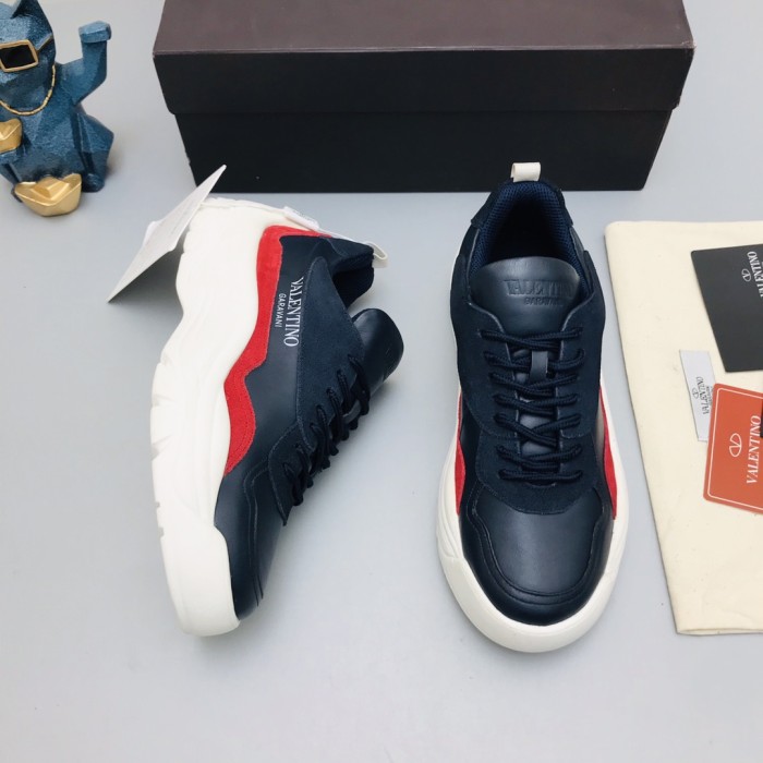 Valentino Abrasion Resistant Low Top Sports Casual Shoes Men's Blue