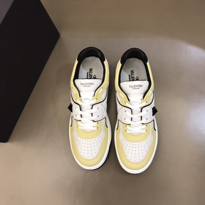 Valentino One Stud Low 'White Yellow'