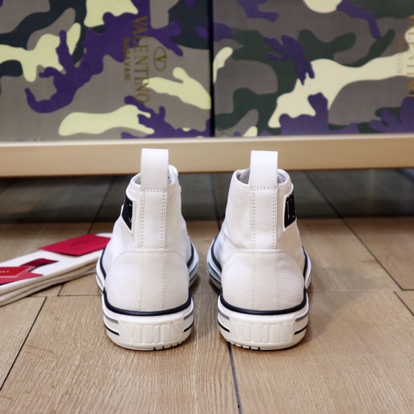 Valentino Giggies High Top Stylish Skateboarding Shoes Men's White Vintage Version