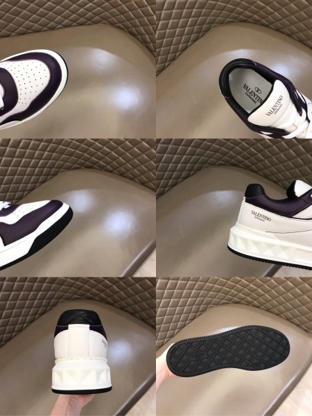 Valentino One Stud Low-Top White Purple Black