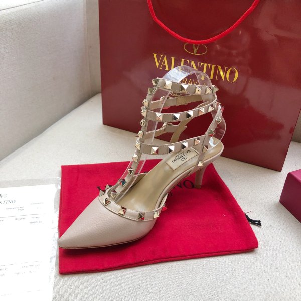 Valentino Slim Heel High Heels Women's Rose Gold