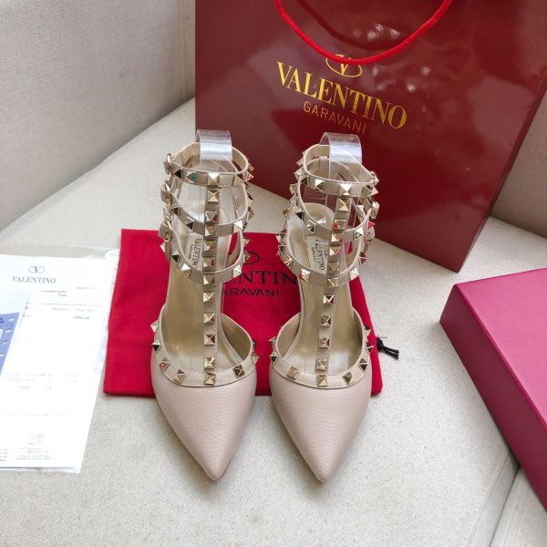 Valentino Slim Heel High Heels Women's Rose Gold